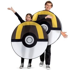 Pokemon Ultra Ball Kid’s  one Costume with Black, White, and Yellow New